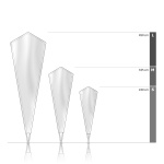 Bowflag® Premium Crystal, Größenübersicht