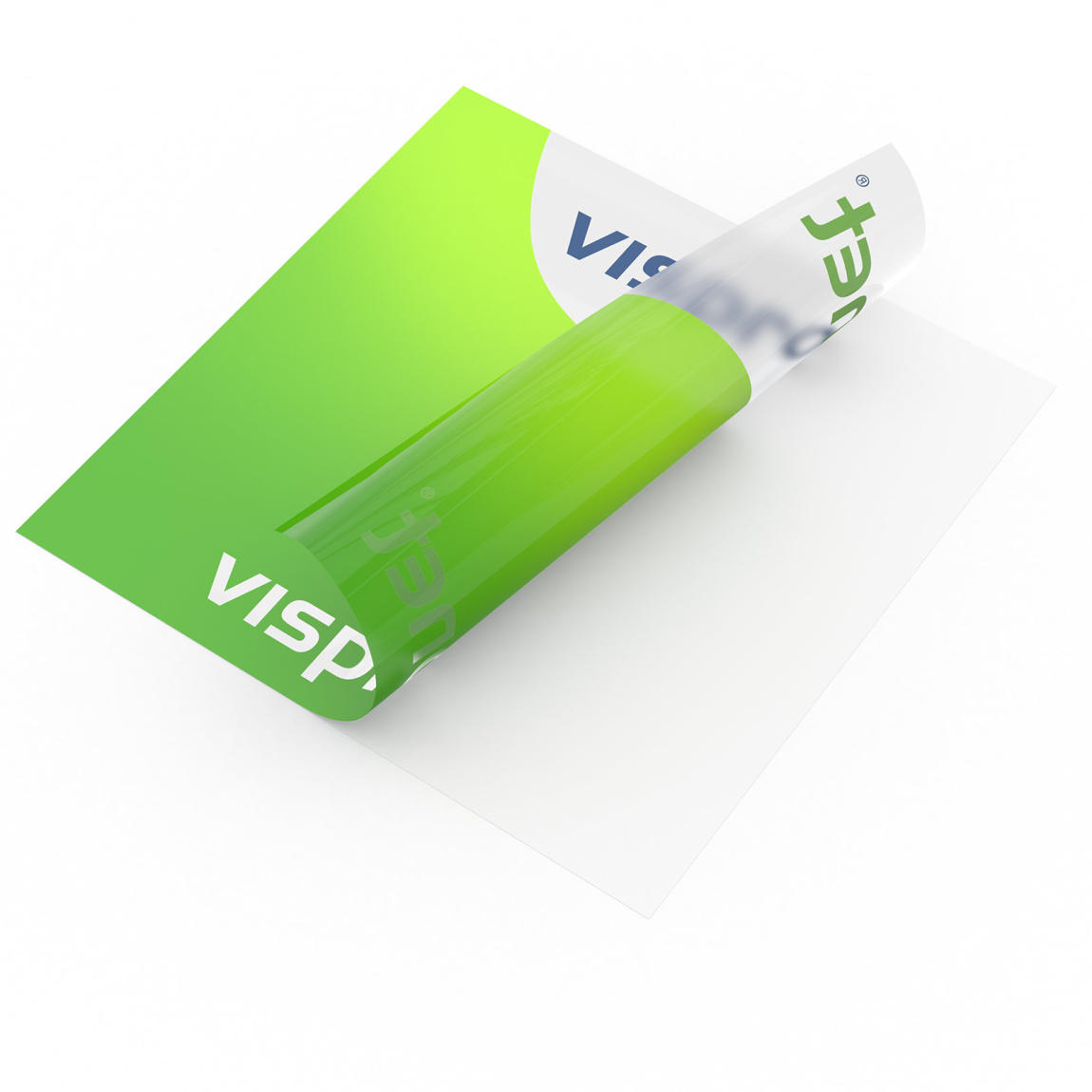 transpar. Folie o. Weißdruck: Motiv lichtdurchlässig, unbedruckte Flächen transpar.