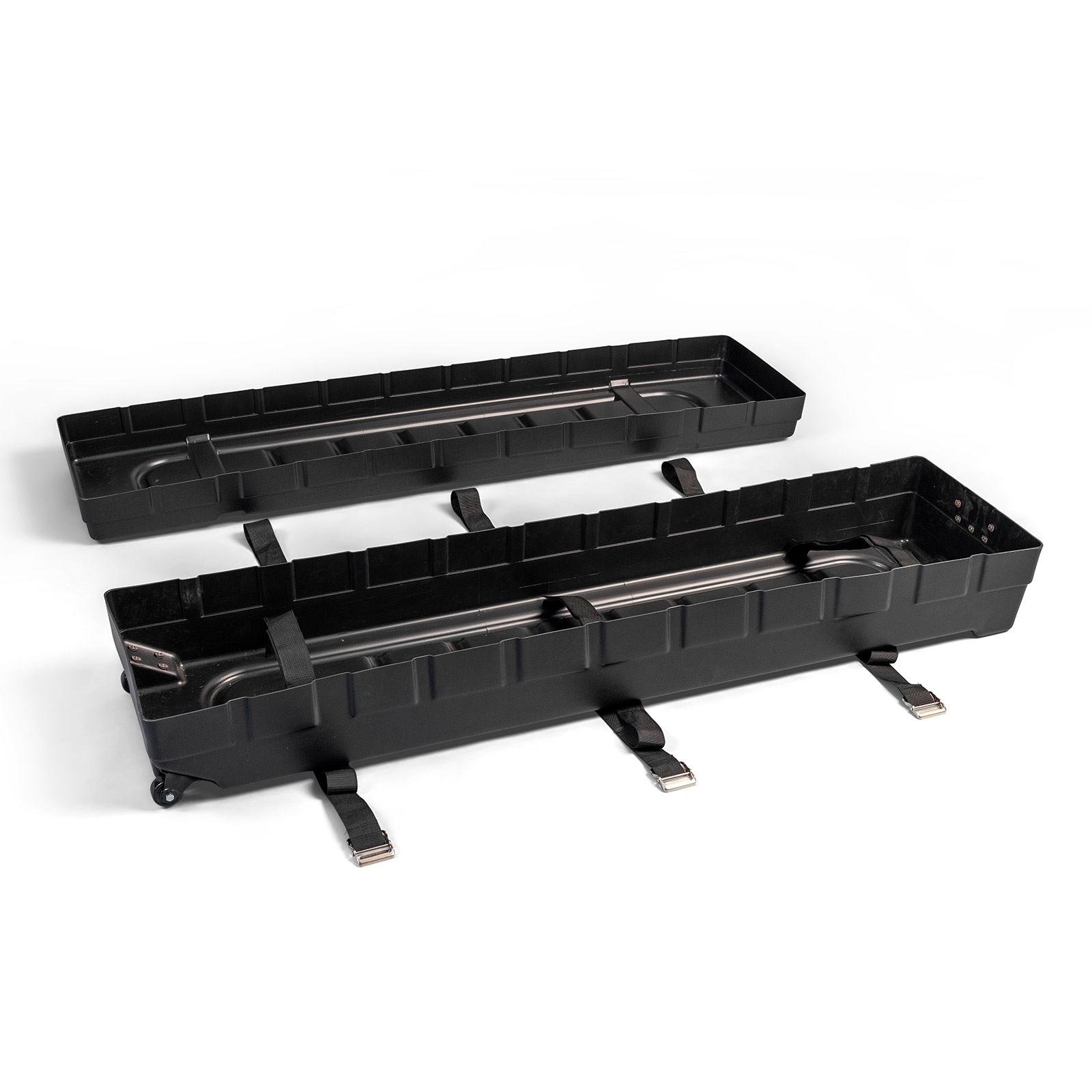 Hardcase Trolley 164: geräumiger Innenraum, Halteschlaufen und Verschlussgurte