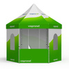 Faltzelt Select Hexagon 4 m, 6 Wände, mit Druck