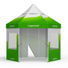 Faltzelt inkl. 1 Wand mit Tür und 4 Wänden mit Panoramafenster