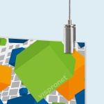 Hohlkammerplatte Typ H, Plattestärke 4 mm, mit Deckenhalter Edelstahl