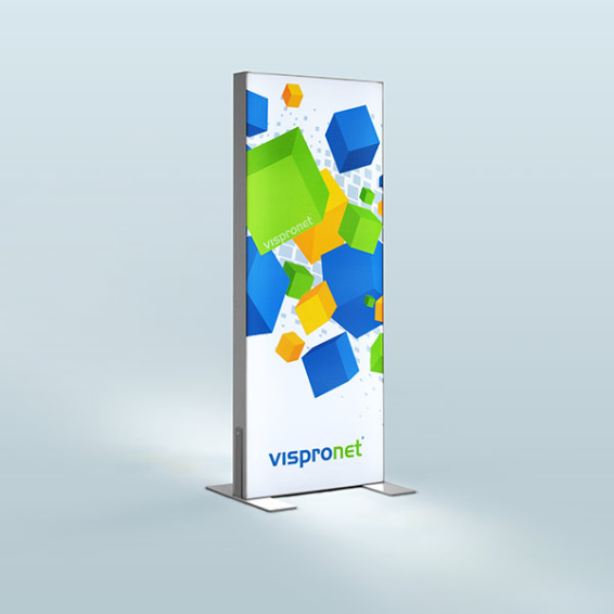 Display Wand Q-Frame® LED im Hochformat - max. 300 x 480 cm