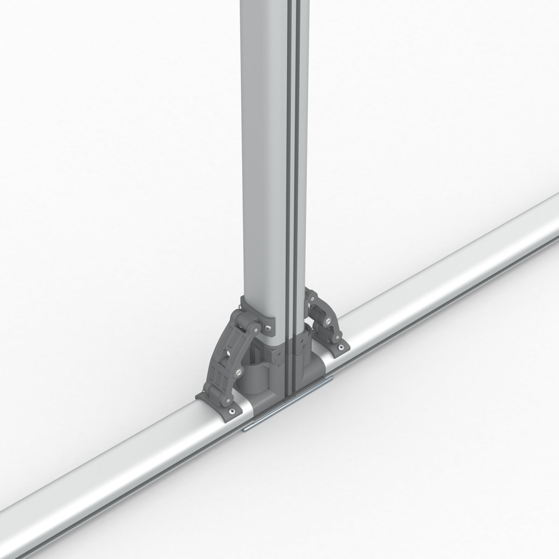 Fußplatte ist im montierten Zustand nicht sichtbar