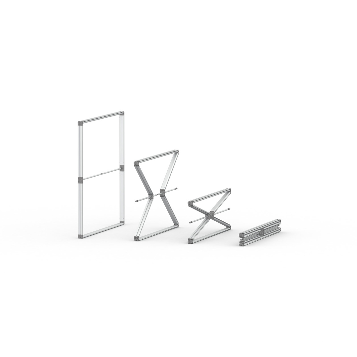 Faltvorgang Kederrahmen flex 100 x100 cm