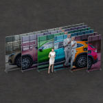 Kederrahmen flex als Messewand