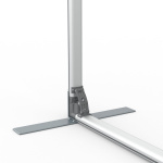 Kederdisplay flex, Detail: Eckfuß