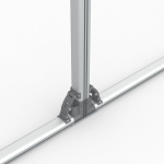 Fußplatte ist im montierten Zustand nicht sichtbar