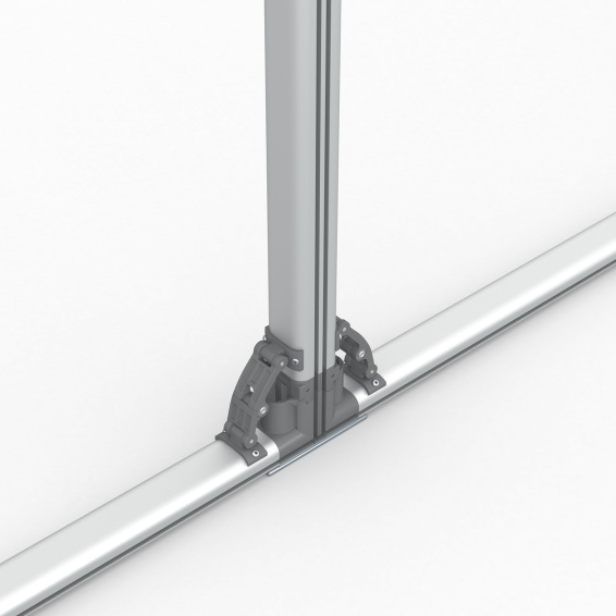 Kederrahmen flex, Detail: Einsatz der Fußplatte