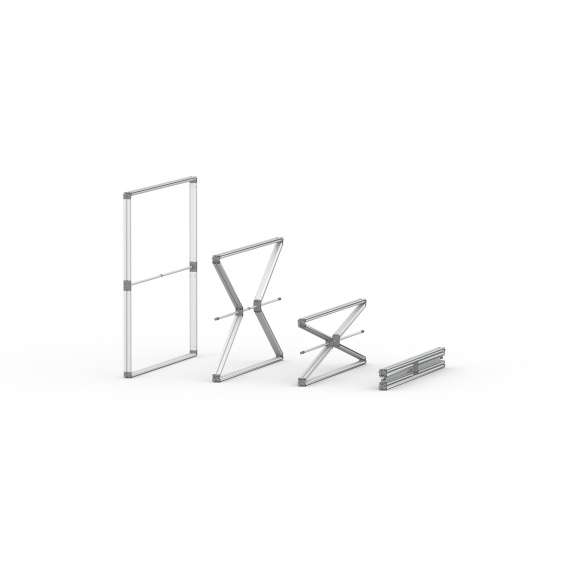 Faltvorgang Kederdisplay flex T