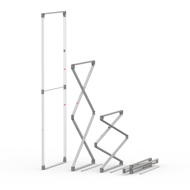 Faltvorgang Kederrahmen flex 250 x100 cm