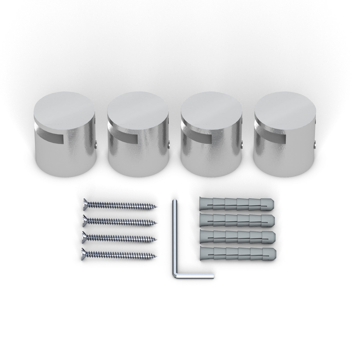 Klemmhalter Edelstahl ø 25 mm/15 mm, für Plattenstärke 2-5 mm