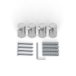 Klemmhalter Edelstahl ø 15 mm/15 mm für Plattenstärke 2-5 mm