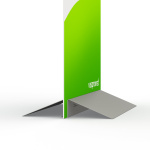 Klemmständer: Befestigung der gebohrten Platten mittels 2 Flügelschrauben