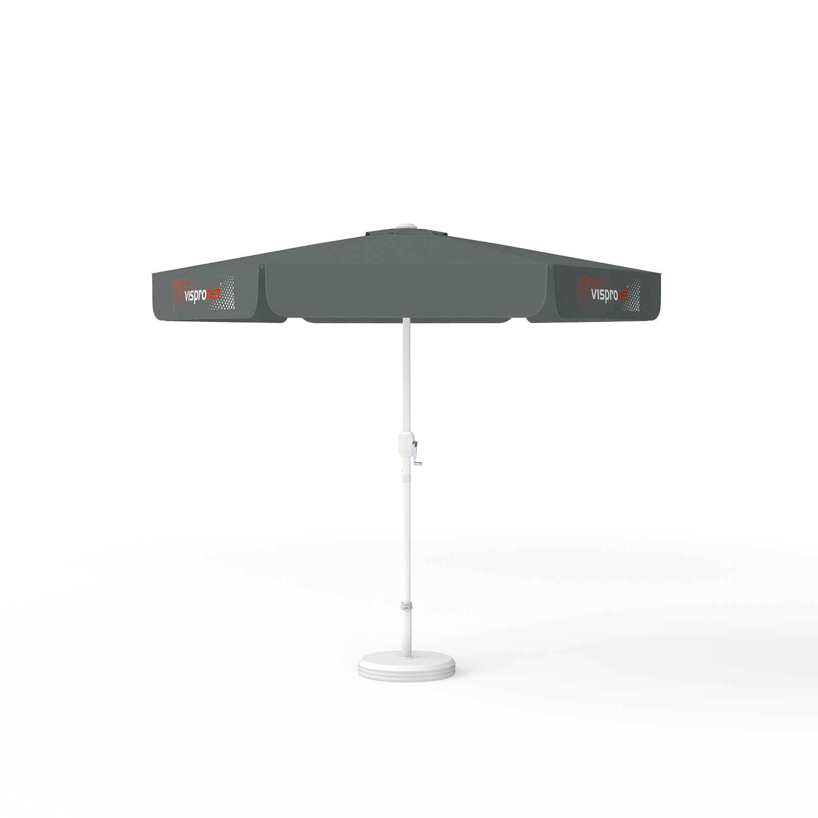 Sonnenschirm mit Logodruck, ø 250 cm, 3 Volants bedruckt