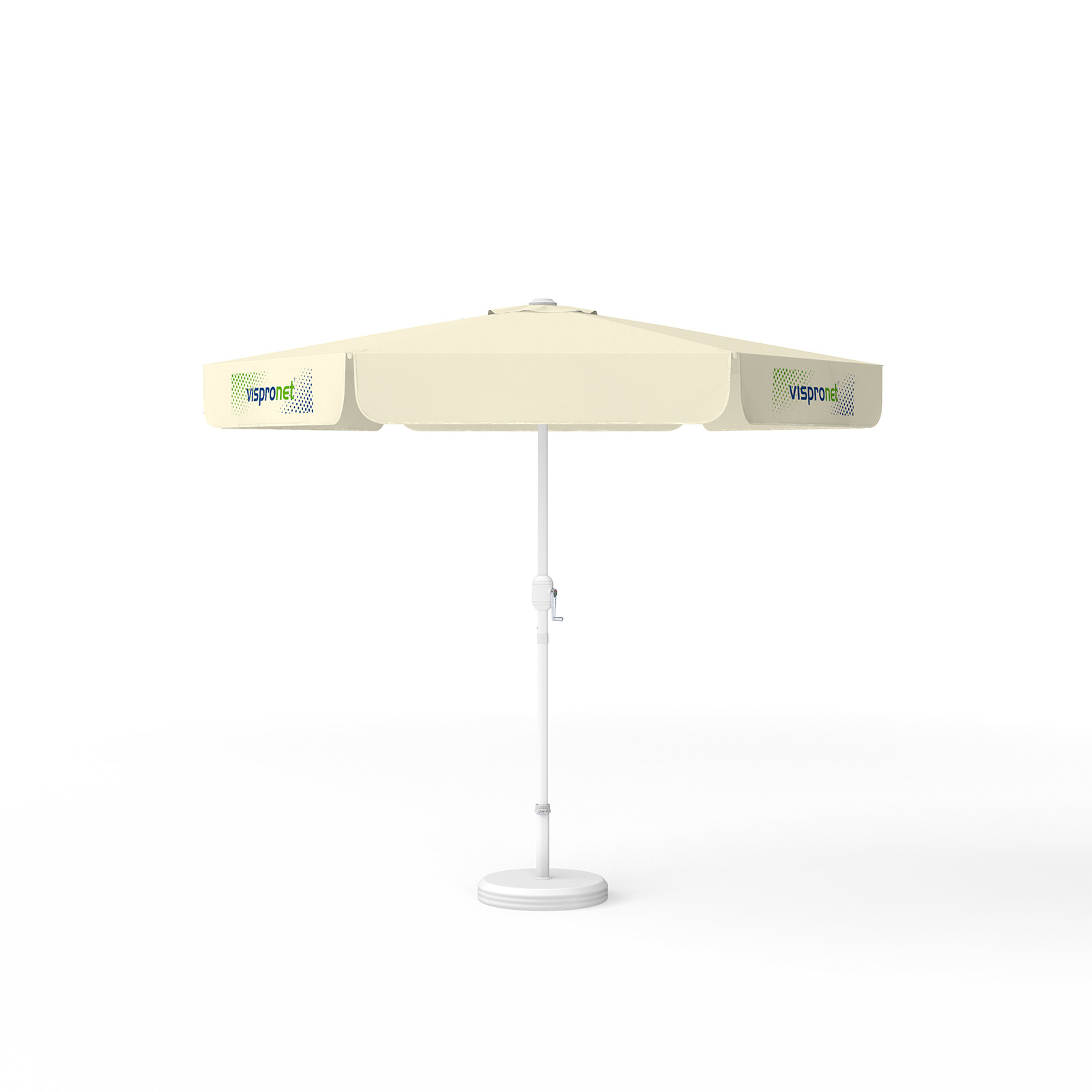 Sonnenschirm mit Logodruck, ø 250 cm, 3 Volants bedruckt