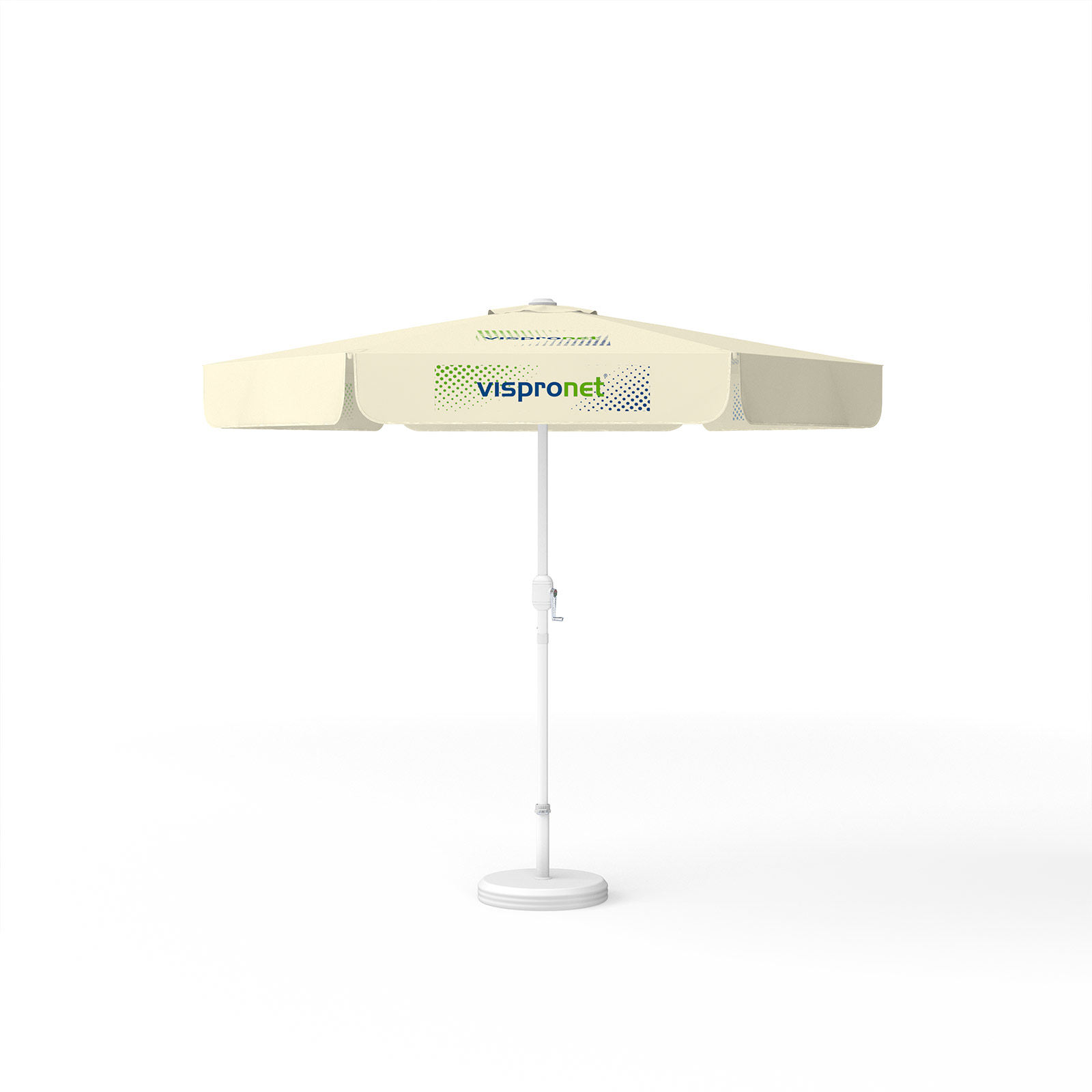Sonnenschirm mit Logodruck, ø 250 cm, 3 Segmente bedruckt