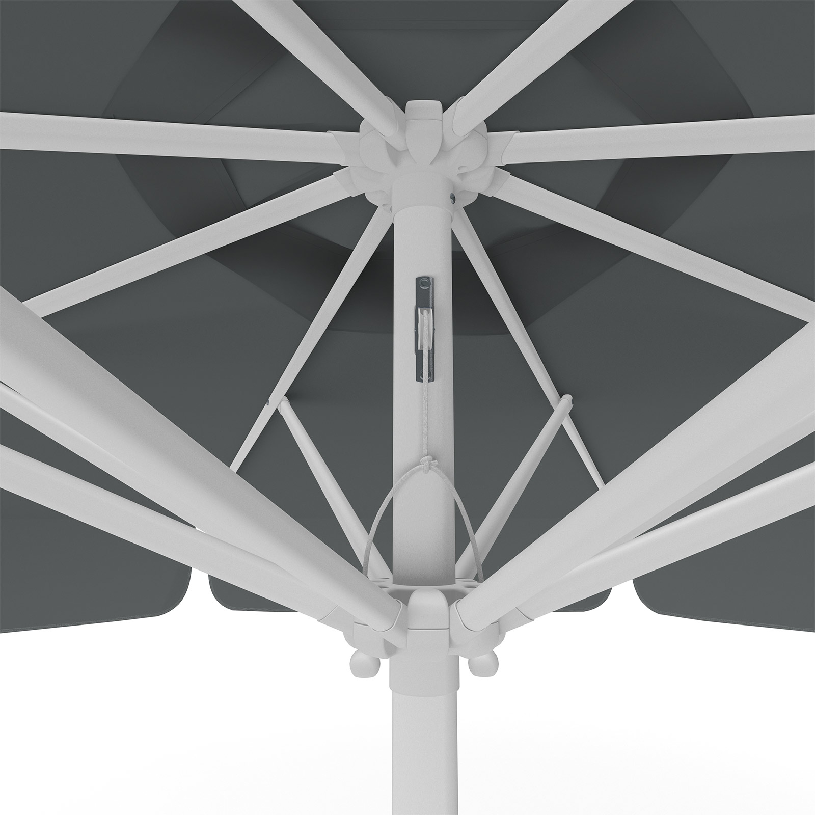 Sonnenschirm anthrazit, ø 300 cm, Detail Seilzug