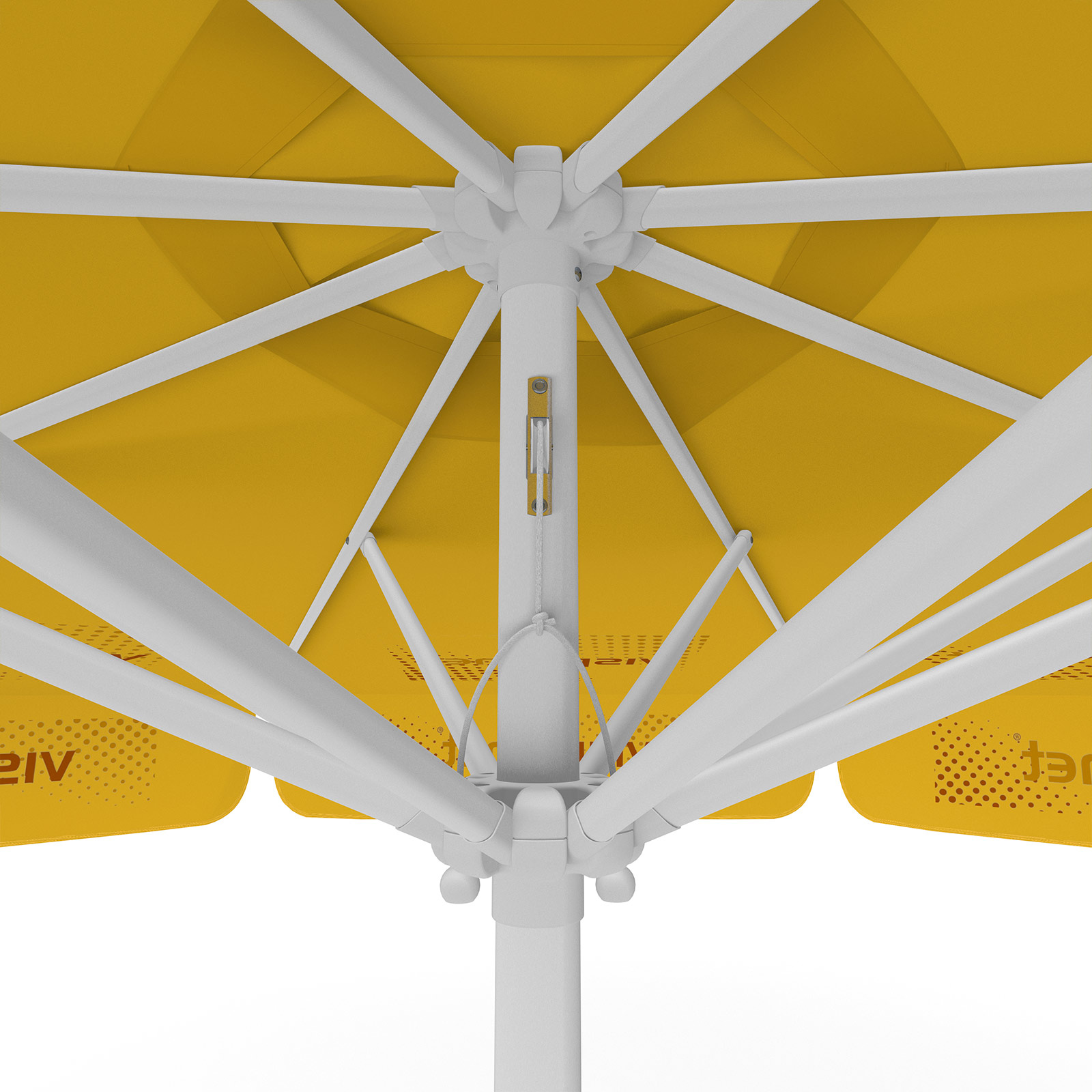 Sonnenschirm mit Logodruck, ø 300 cm, Detail Seilzug