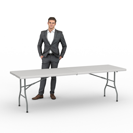 Klapptisch rechteckig, 180 x 75 x 74 cm