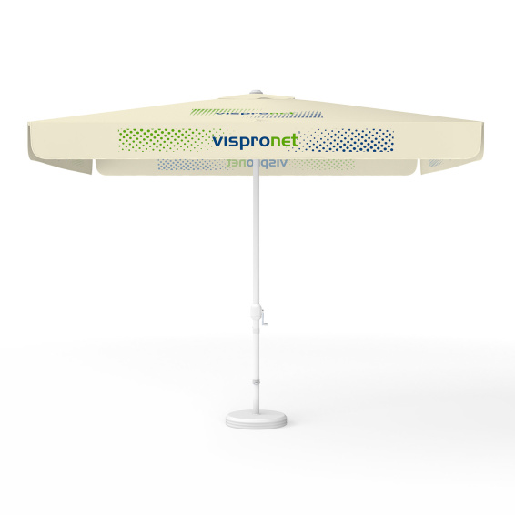 Sonnenschirm mit Logodruck, 300 x 300 cm, alle 4 Segmente mit 1 Motiv bedruckt