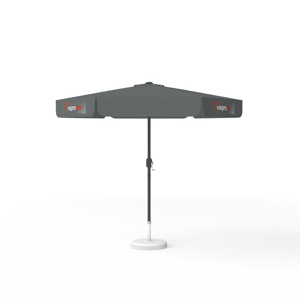 Sonnenschirm mit Logodruck, ø 250 cm, 3 Volants bedruckt