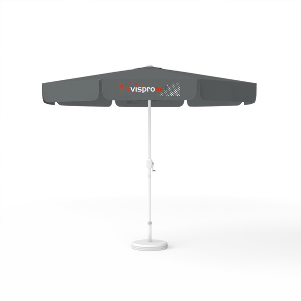 Sonnenschirm mit Logodruck, ø 300 cm, 2 Volants bedruckt