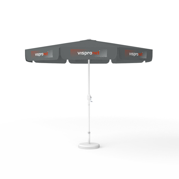 Sonnenschirm mit Logodruck, ø 300 cm, alle 8 Segmente mit 1 Motiv bedruckt