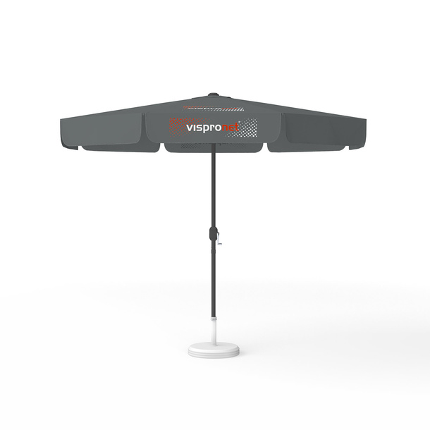 Sonnenschirm mit Logodruck, ø 300 cm, 4 Segmente mit 1 Motiv bedruckt