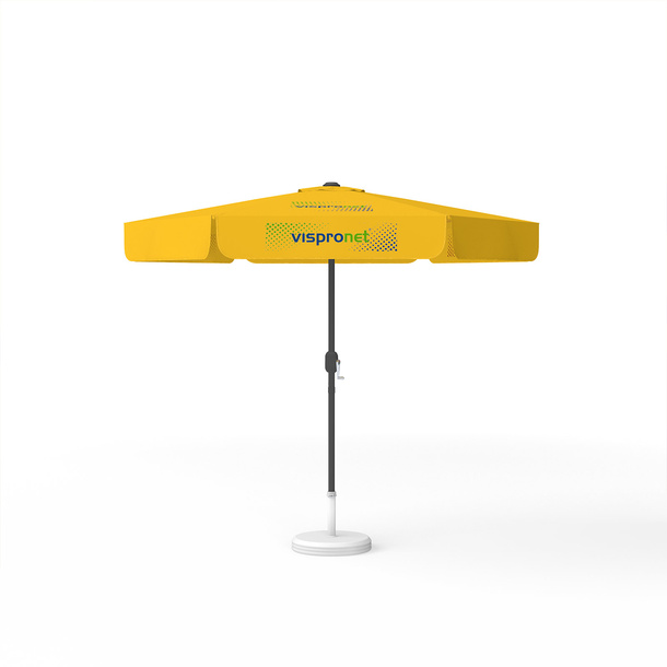 Sonnenschirm mit Logodruck, ø 250 cm, 3 Segmente bedruckt