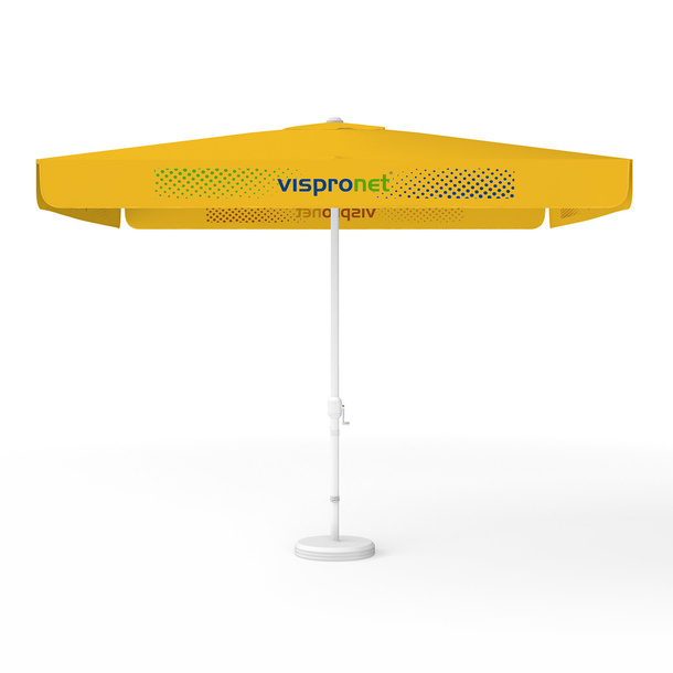 Sonnenschirm mit Logodruck, 300 x 300 cm, alle 4 Segmente mit 1 Motiv bedruckt