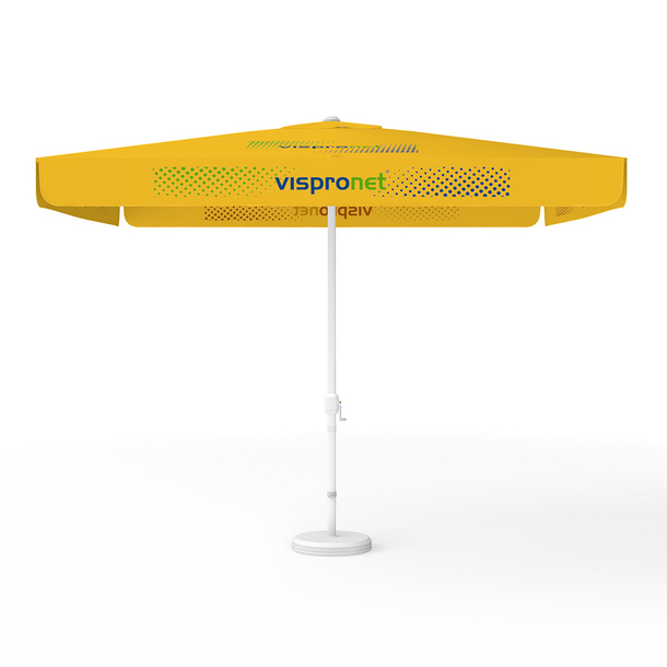 Sonnenschirm mit Logodruck, 300 x 300 cm, alle 4 Segmente mit 1 Motiv bedruckt