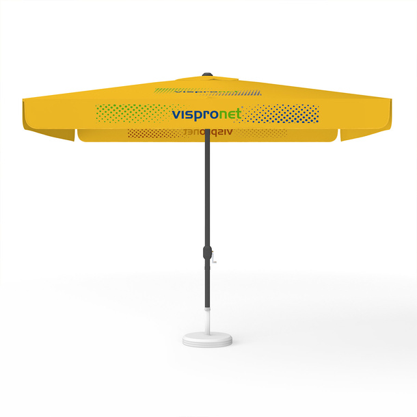 Sonnenschirm mit Logodruck, 300 x 300 cm, 2 Segmente bedruckt
