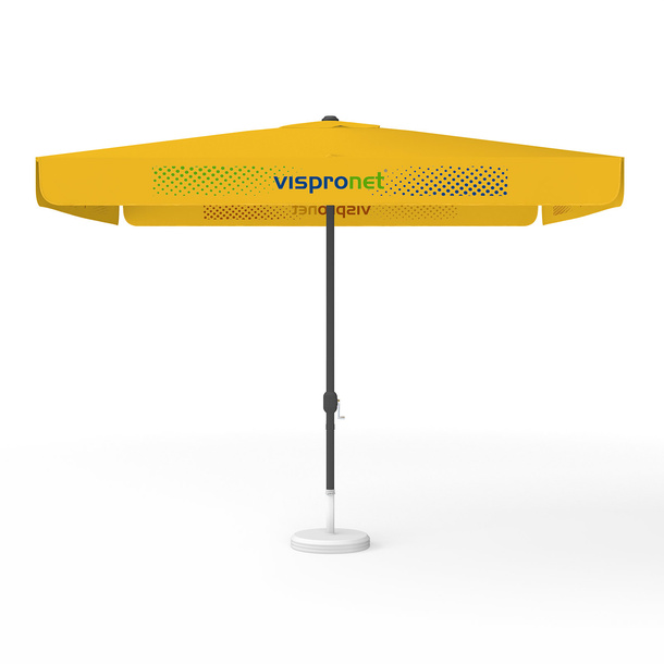 Sonnenschirm mit Logodruck, 300 x 300 cm, alle 4 Segmente mit 1 Motiv bedruckt