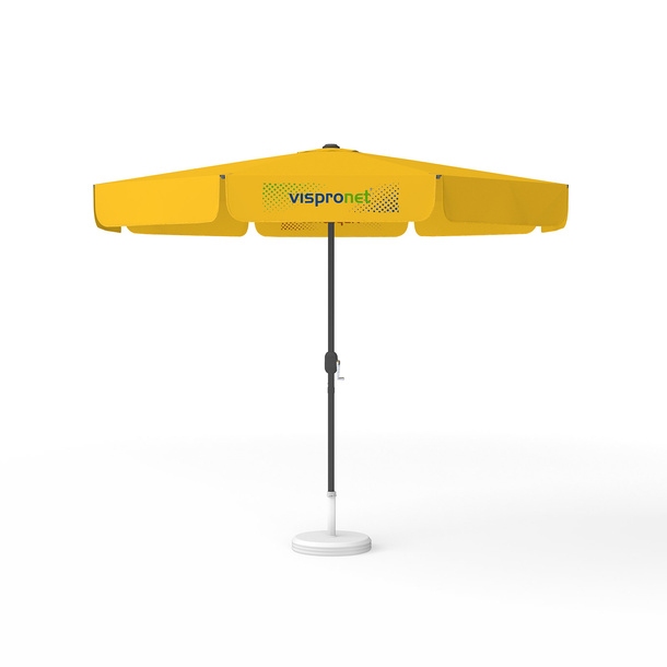 Sonnenschirm mit Logodruck, ø 300 cm, 4 Volants mit 1 Motiv bedruckt