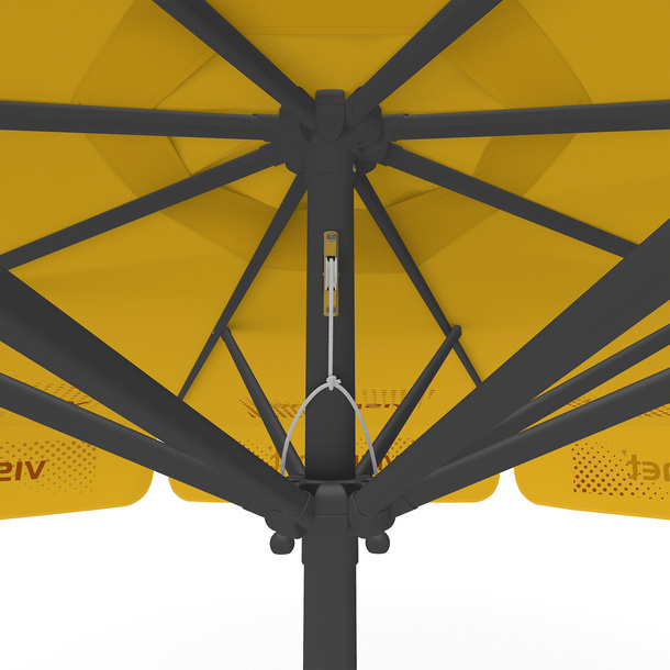 Sonnenschirm mit Logodruck, ø 300 cm, Detail Seilzug