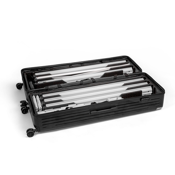 Flightcase Lightbox flex mit praktischen separaten Fächern