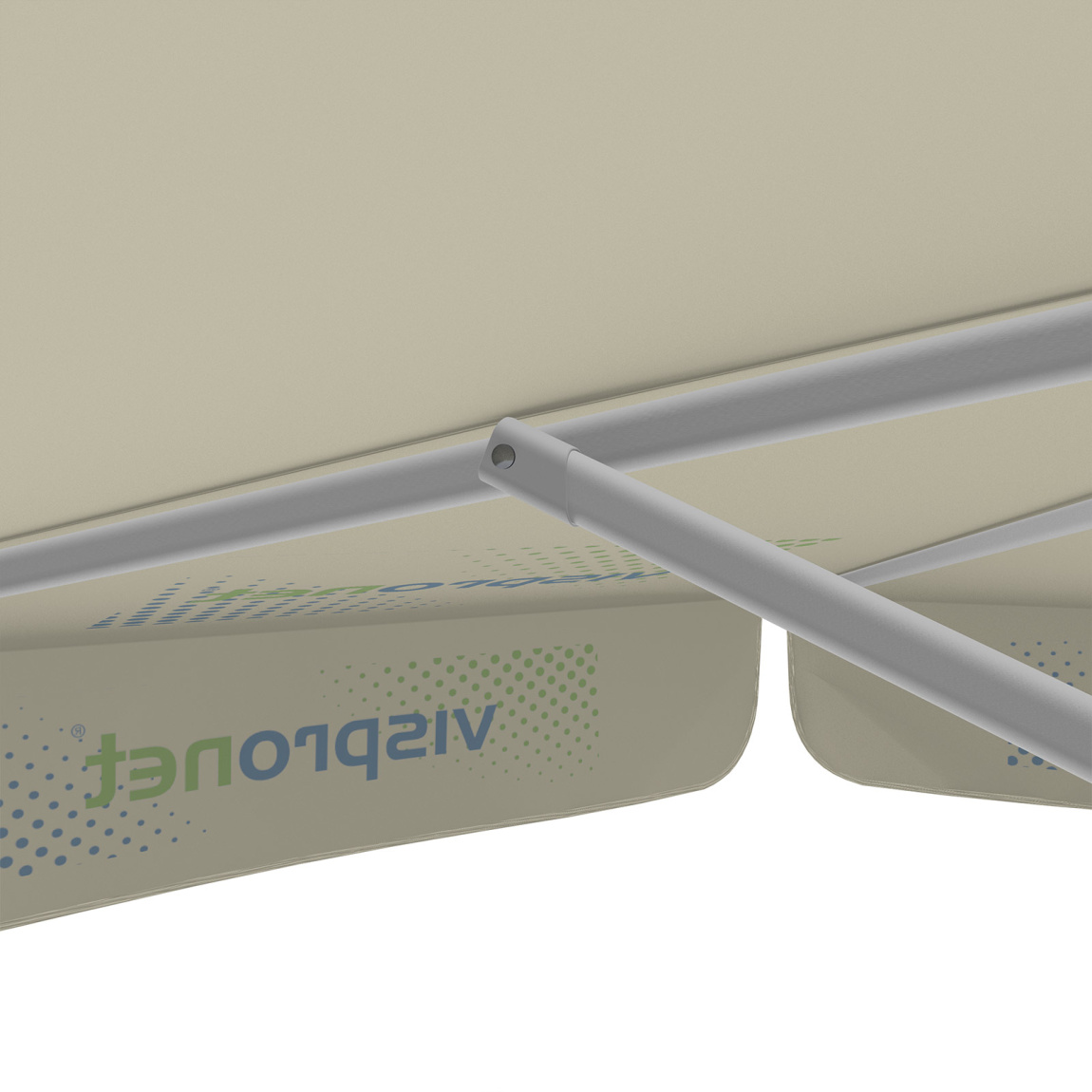 Sonnenschirm mit Logodruck, ø 250 cm, robuste Streben
