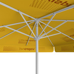 Sonnenschirm mit Logodruck, 250 x 250 cm, Ansicht von unten