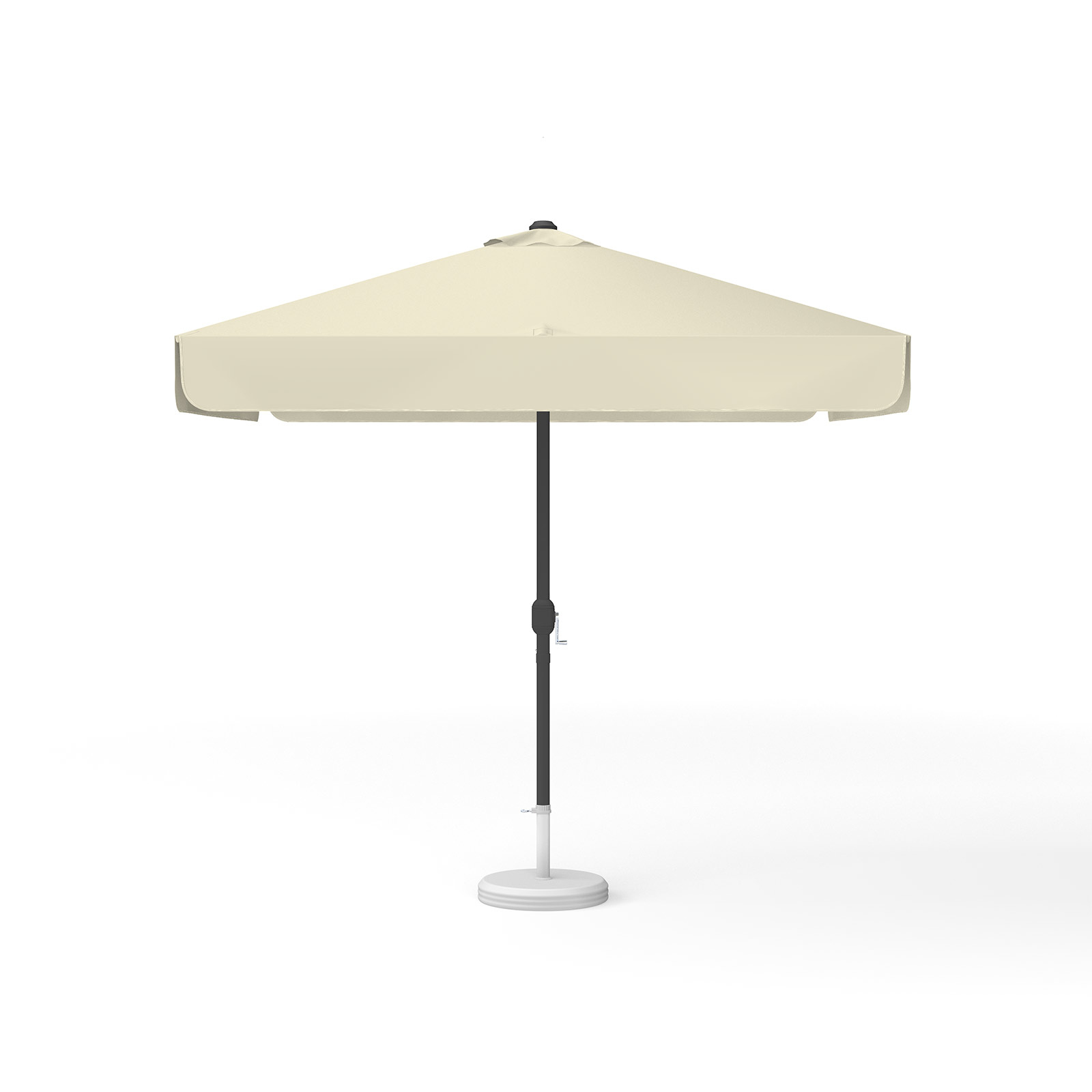 Sonnenschirm beige, quadratisch, 250 x 250 cm mit Kurbel, einfarbig
