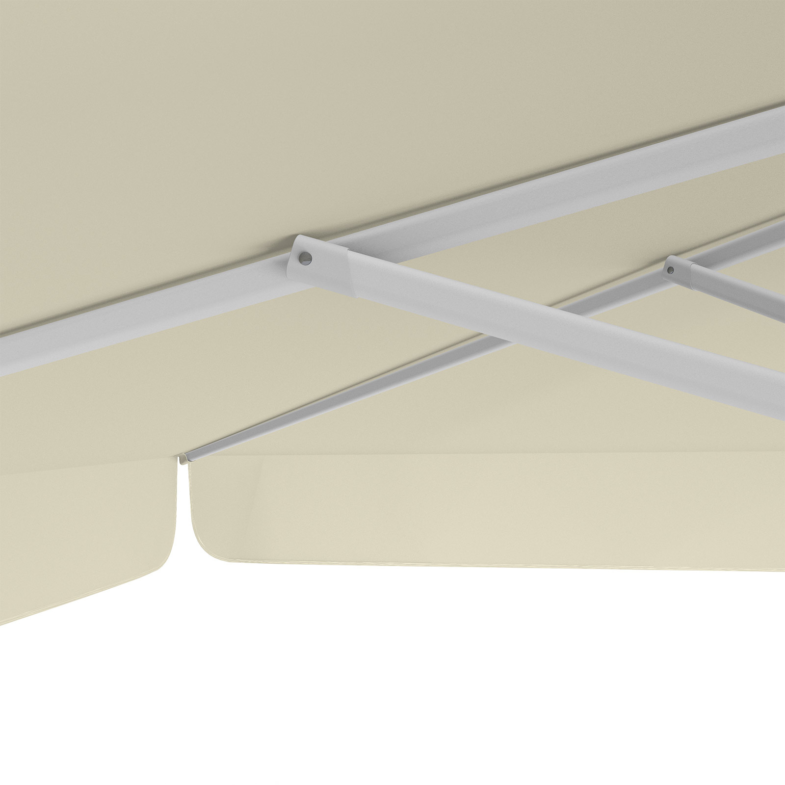 Sonnenschirm beige, 300 x 300 cm, robuste Streben