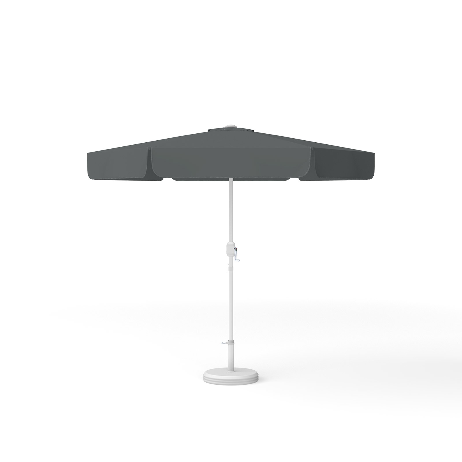 Sonnenschirm anthrazit, rund, ø 250 cm mit Kurbel, einfarbig