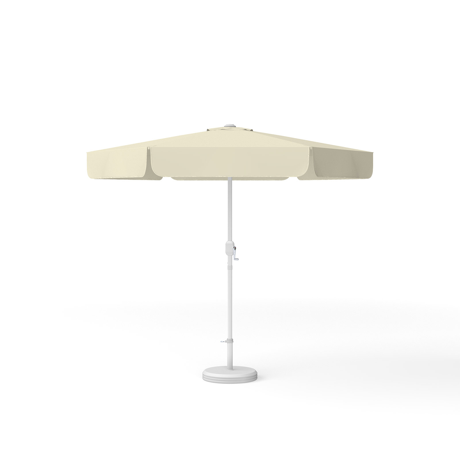 Sonnenschirm beige, rund, ø 250 cm mit Kurbel, einfarbig
