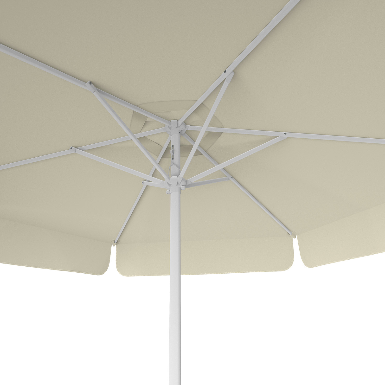 Sonnenschirm beige, ø 250 cm, Ansicht von unten