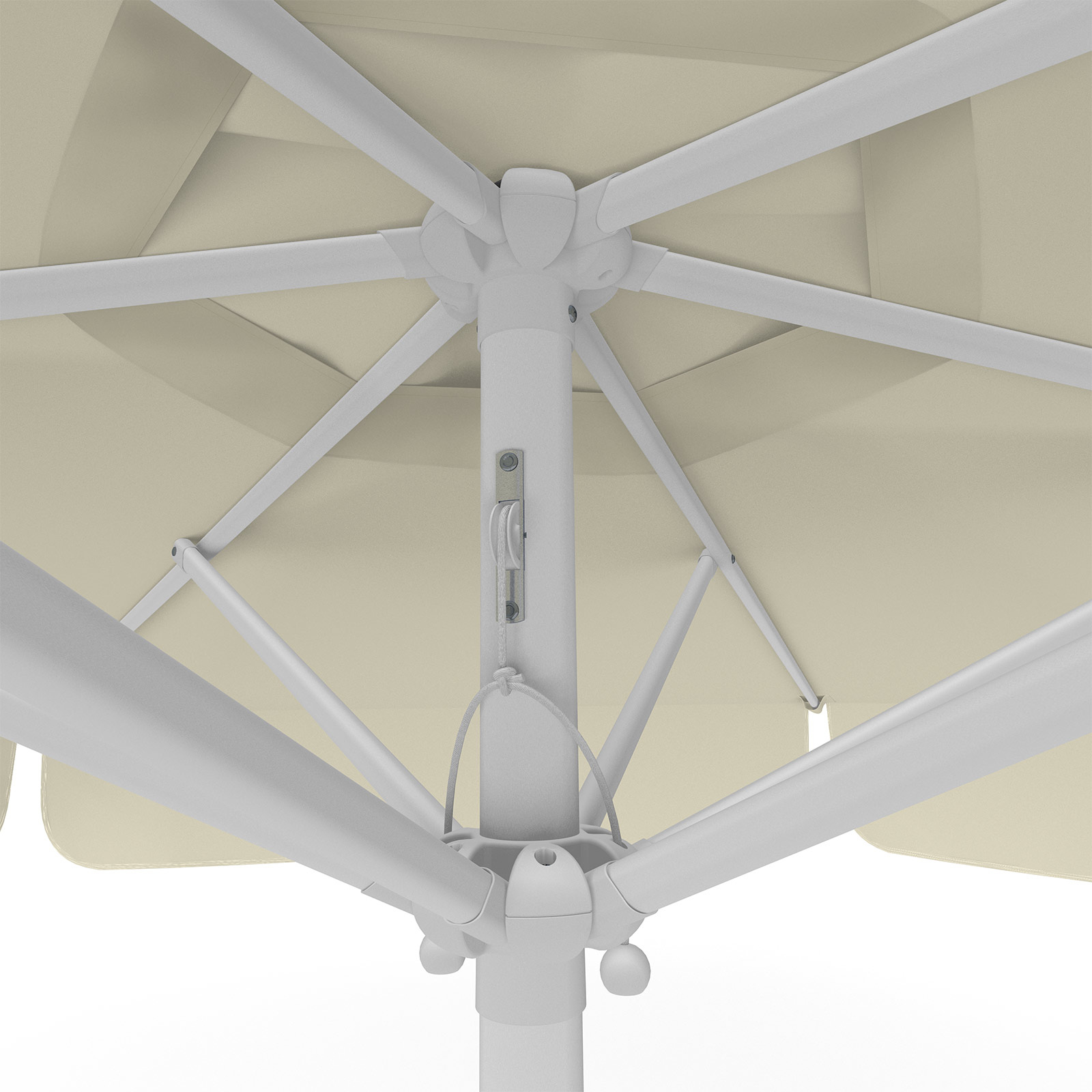 Sonnenschirm beige, ø 250 cm, Detail Seilzug
