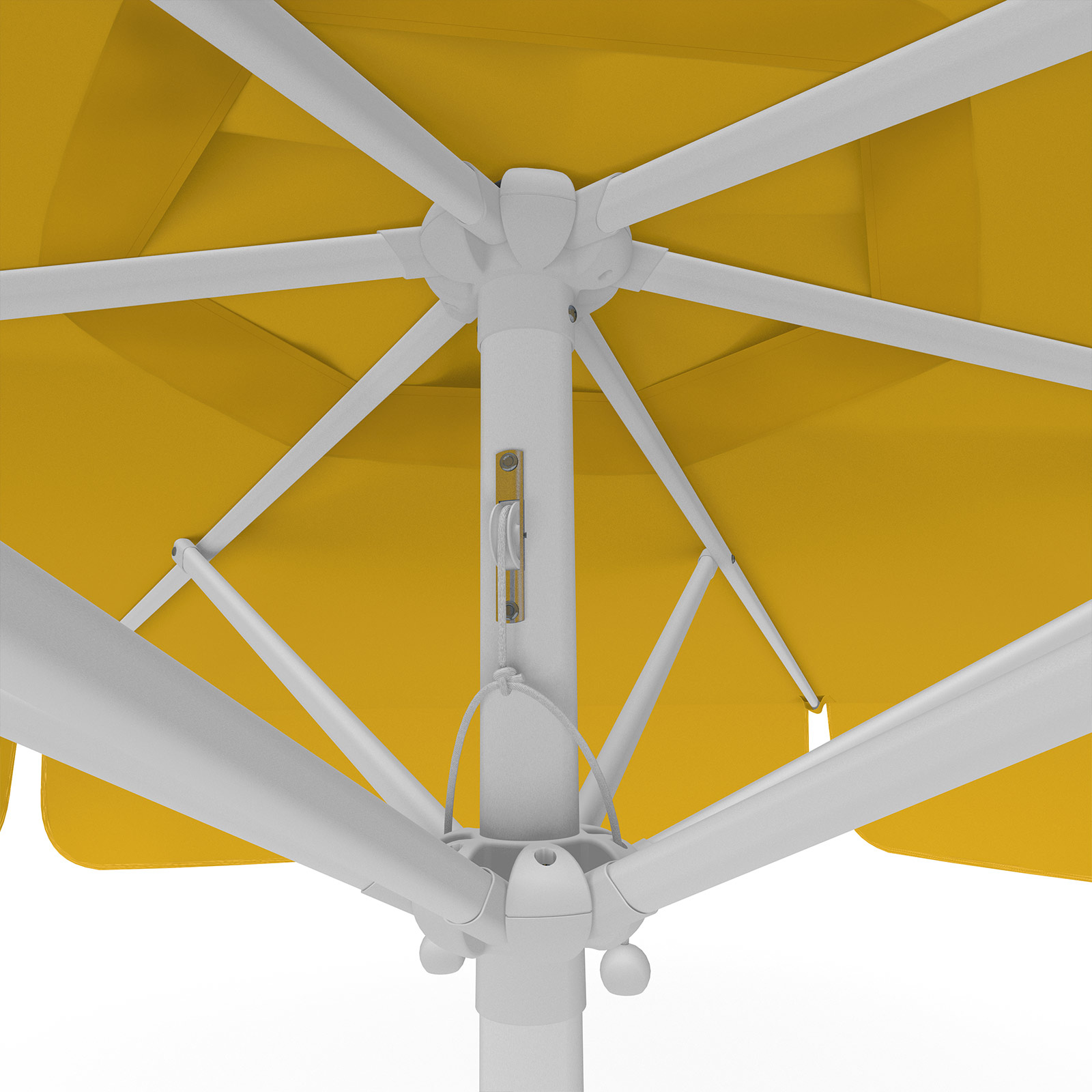 Sonnenschirm orange, ø 250 cm, Detail Seilzug