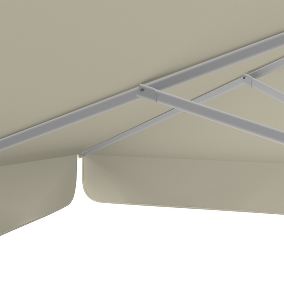 Sonnenschirm beige, 250 x 250 cm, robuste Streben
