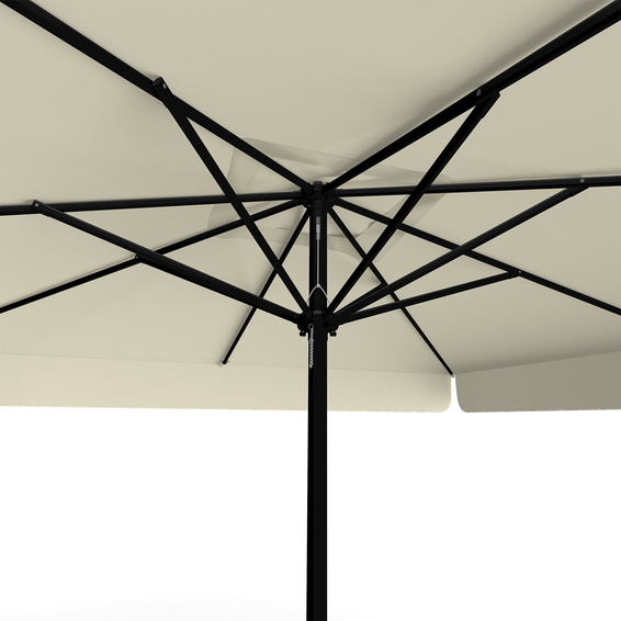 Sonnenschirm beige, 300 x 300 cm, Ansicht von unten