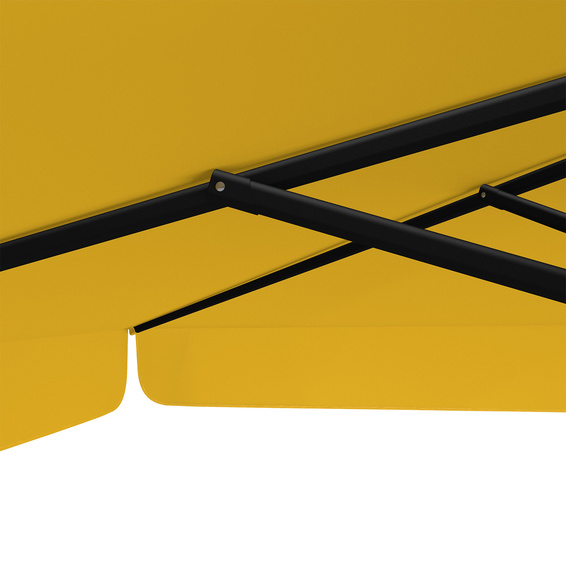 Sonnenschirm orange, 300 x 300 cm, robuste Streben