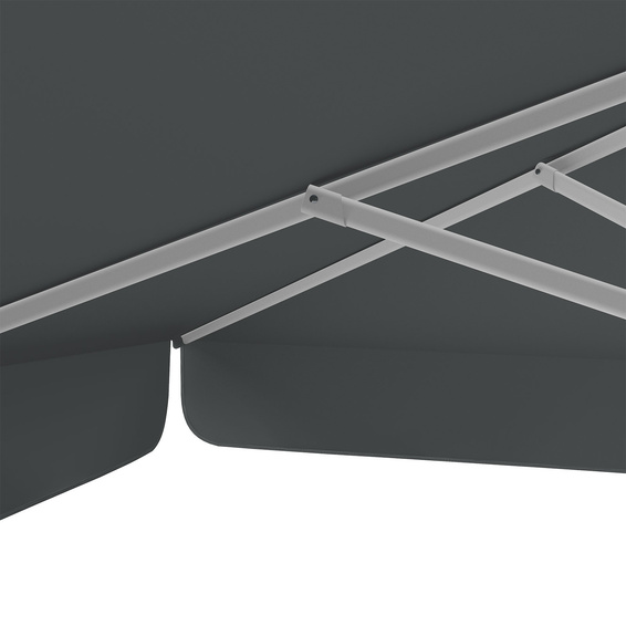 Sonnenschirm anthrazit, 250 x 250 cm, robuste Streben